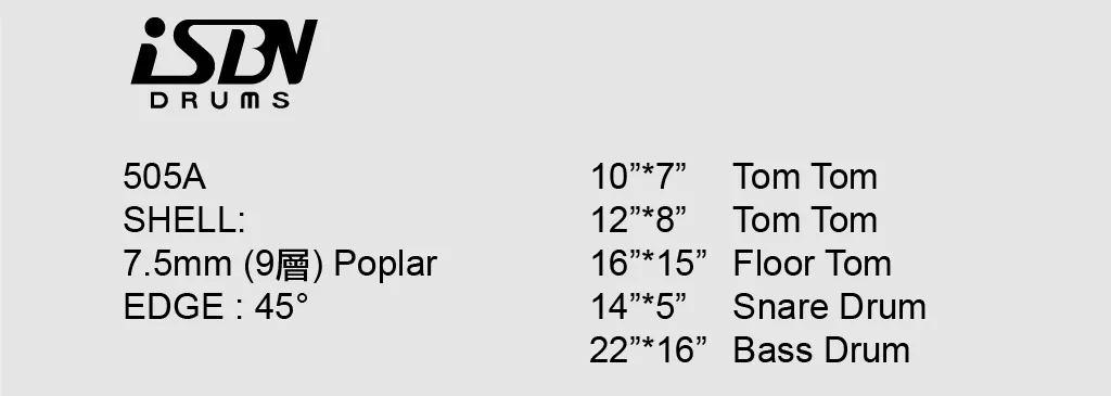 505A Series 鼓組(蒂芬妮藍)