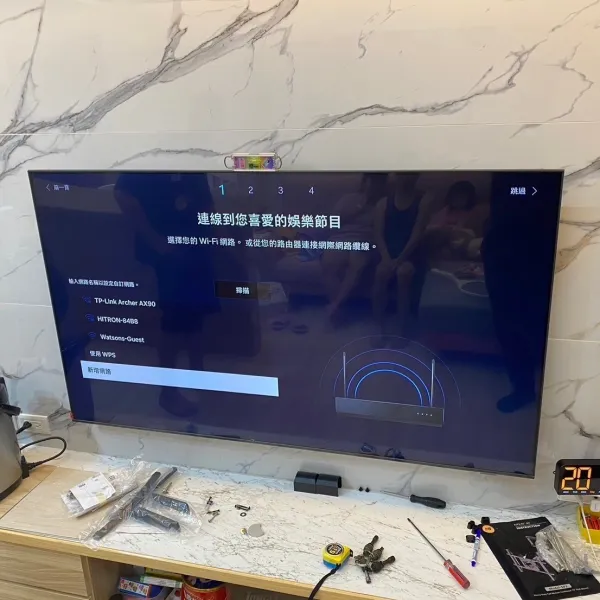 電視壁掛架 - 安裝成品