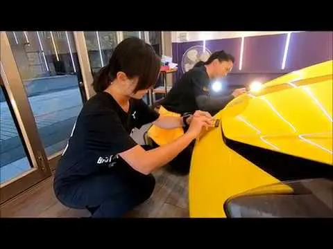 Ferrari 458 XPEL漆面透明保護膜 (作業側錄)