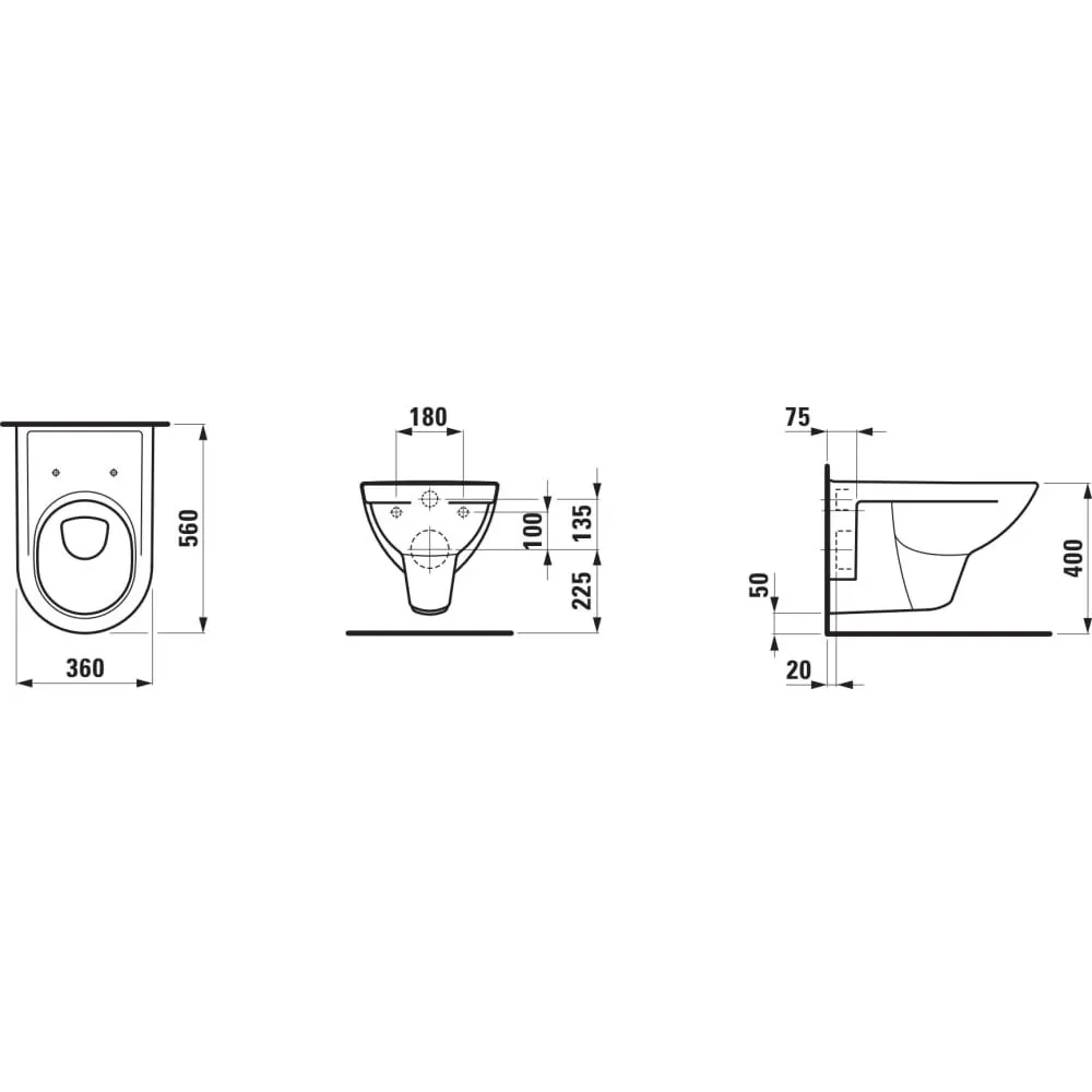 LAUFEN PRO 掛壁式馬桶