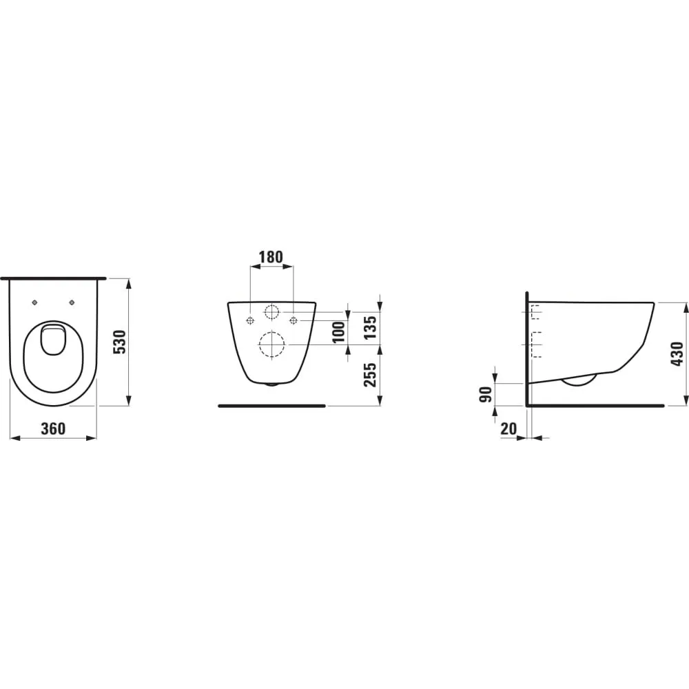 LAUFEN PRO 掛壁式馬桶