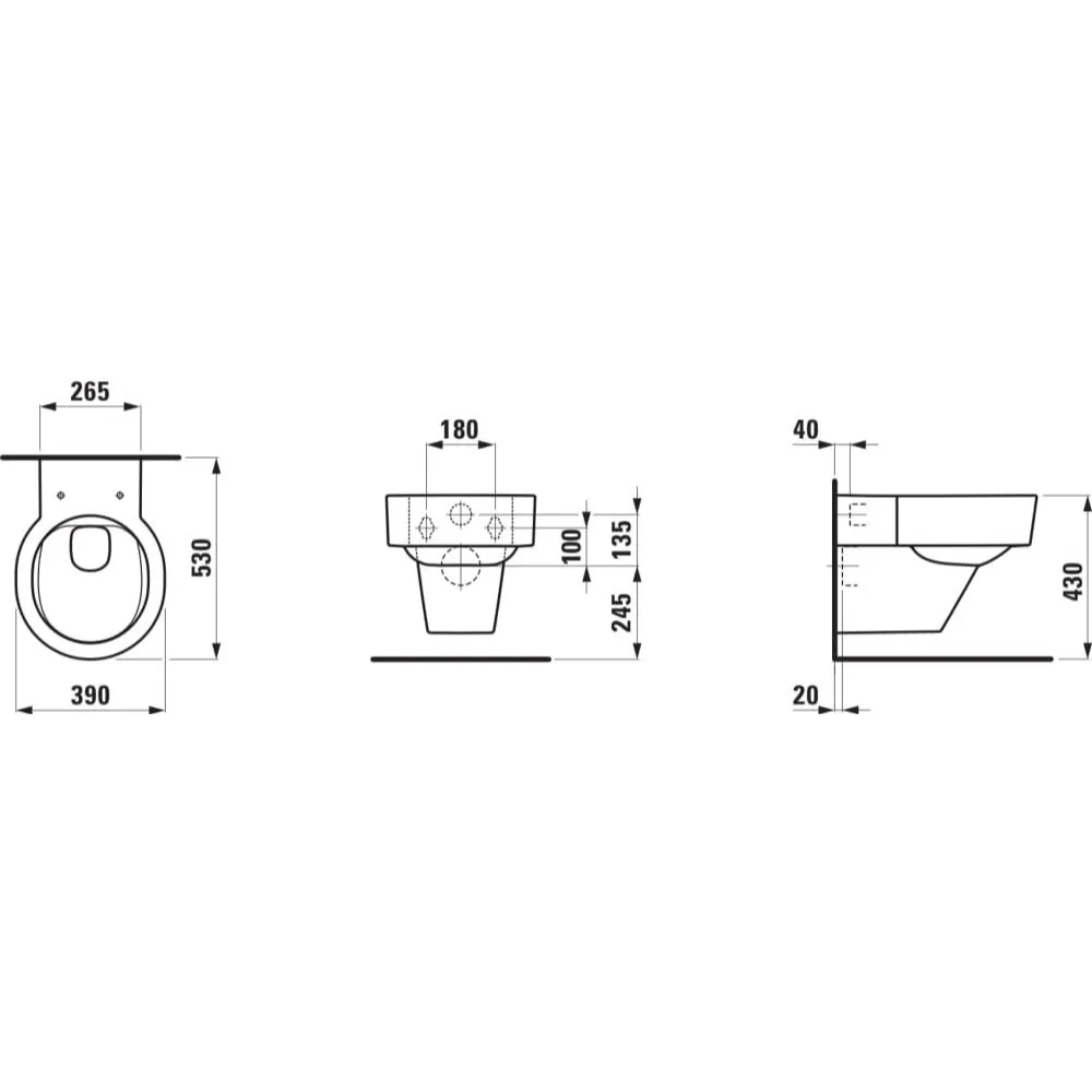 LAUFEN VAL rimless 掛壁式馬桶