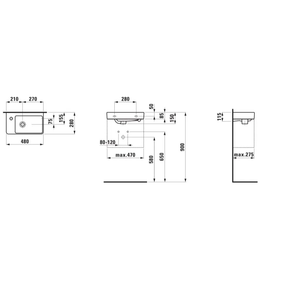 LAUFEN PRO 掛壁式面盆