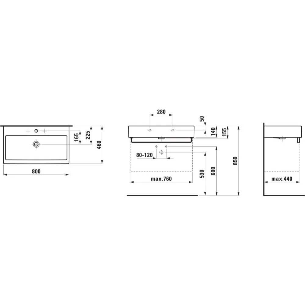 LAUFEN LIVING CITY 掛壁式面盆