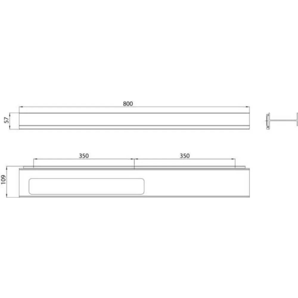 EMCO AURA 毛巾桿80cm 右平台