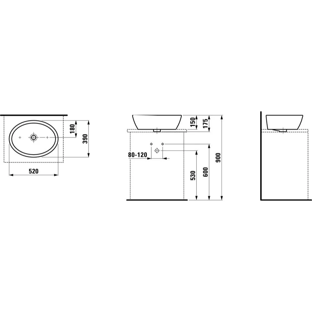 LAUFEN PRO 立式檯面盆