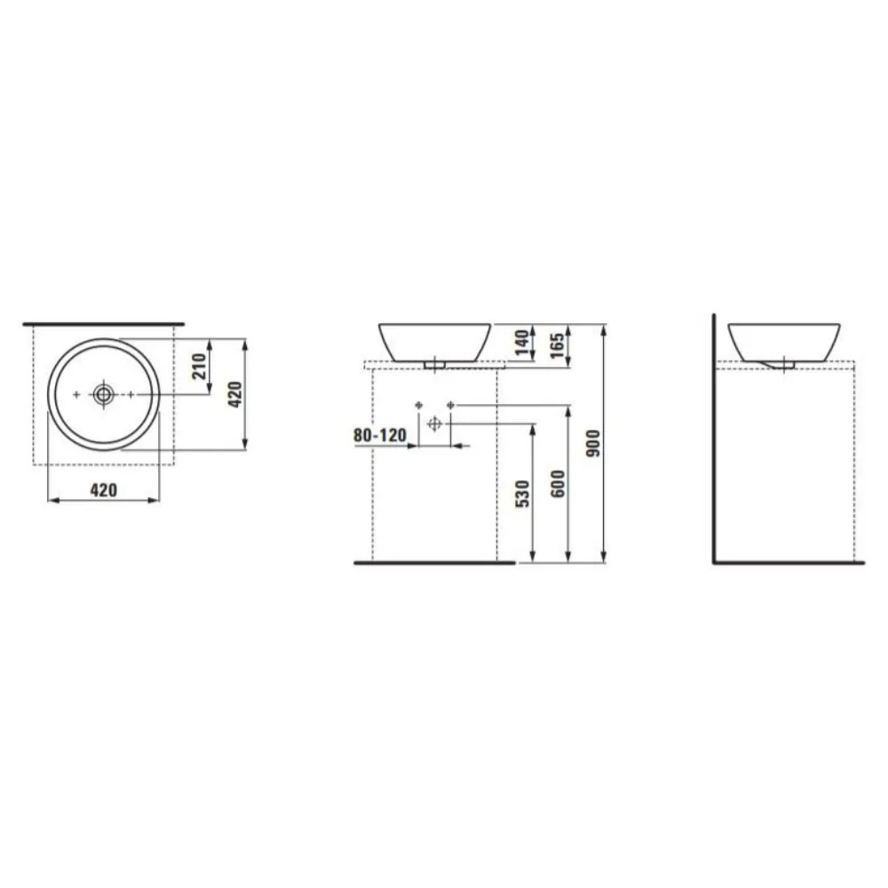 LAUFEN PRO 立式檯面盆