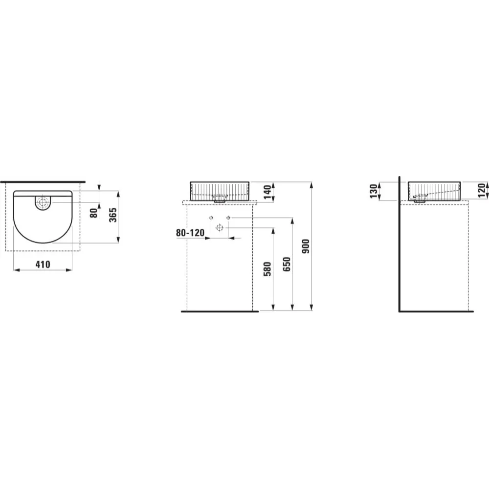 LAUFEN SONAR 立式檯面盆