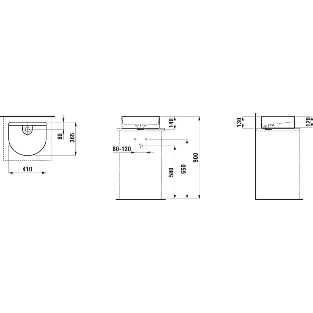 LAUFEN SONAR 立式檯面盆