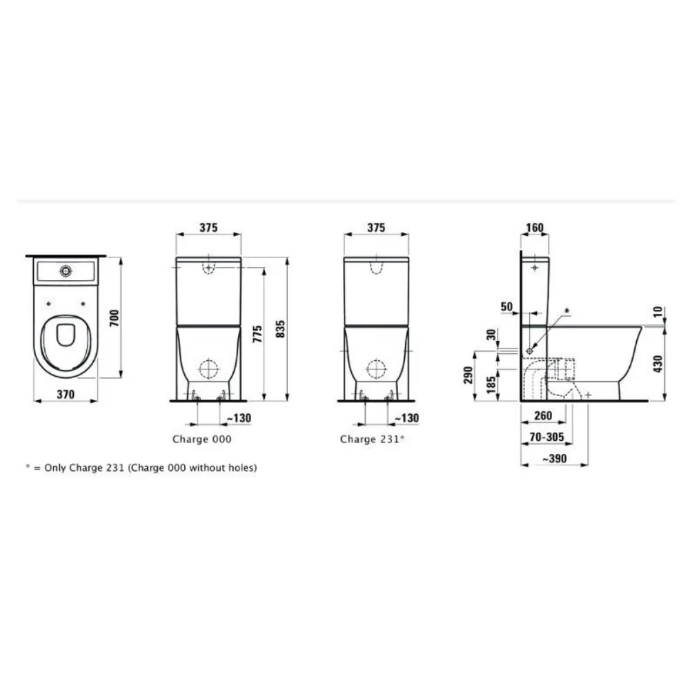 LAUFEN Val rimless 落地式馬桶