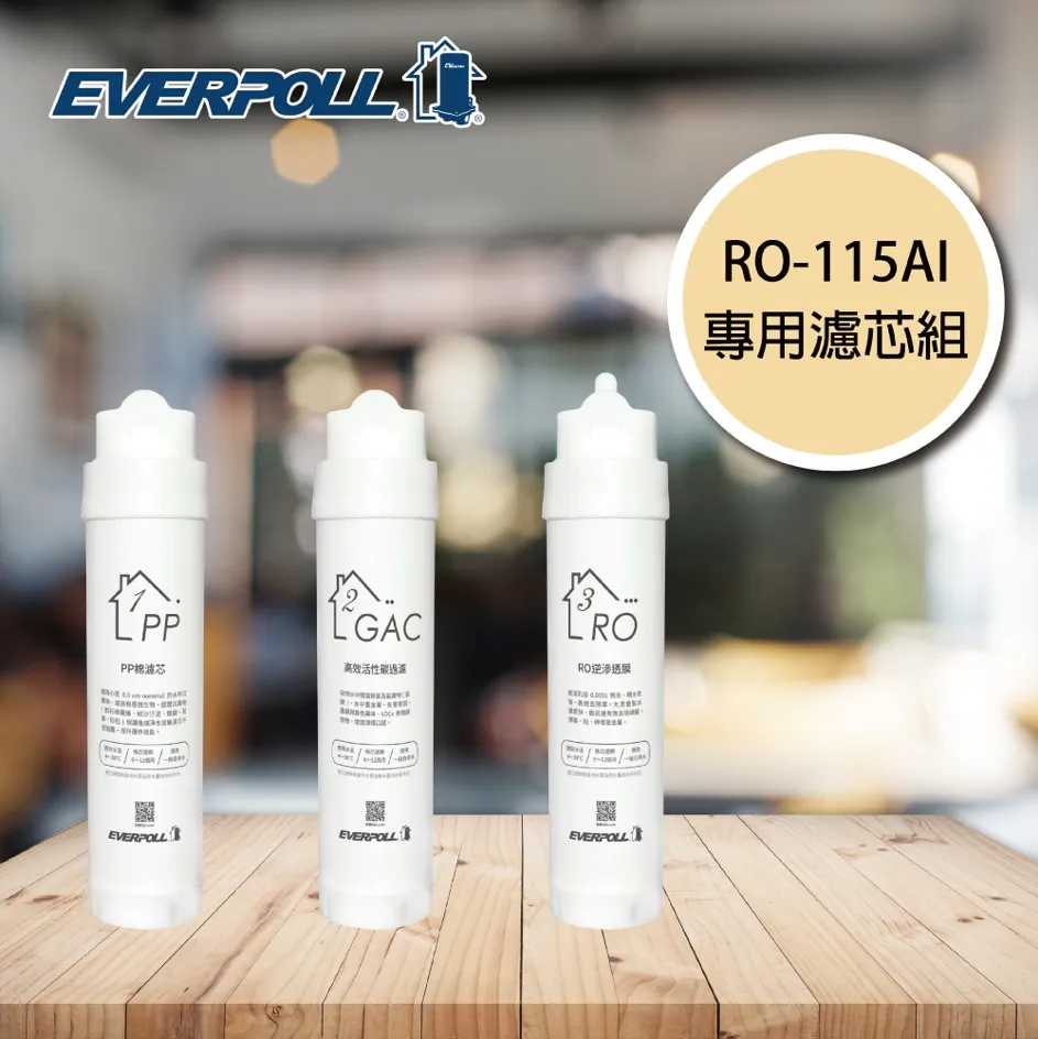 《EVERPOLL》RO-115AI專用濾芯組（三入組）